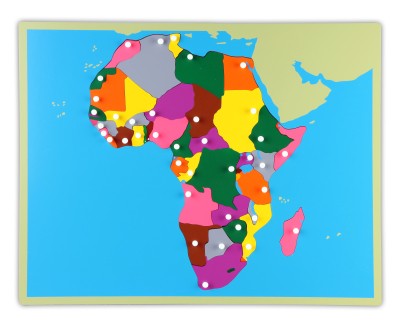 Cartina puzzle dell'Africa della Montessori