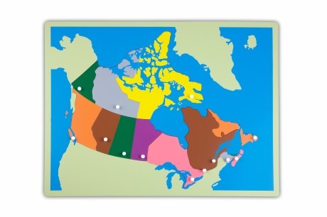 Cartina puzzle del Canada della Montessori Cartina puzzle de Canada della Montessori