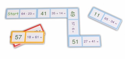 Domino per sommare e sottrarre senza superare le decine